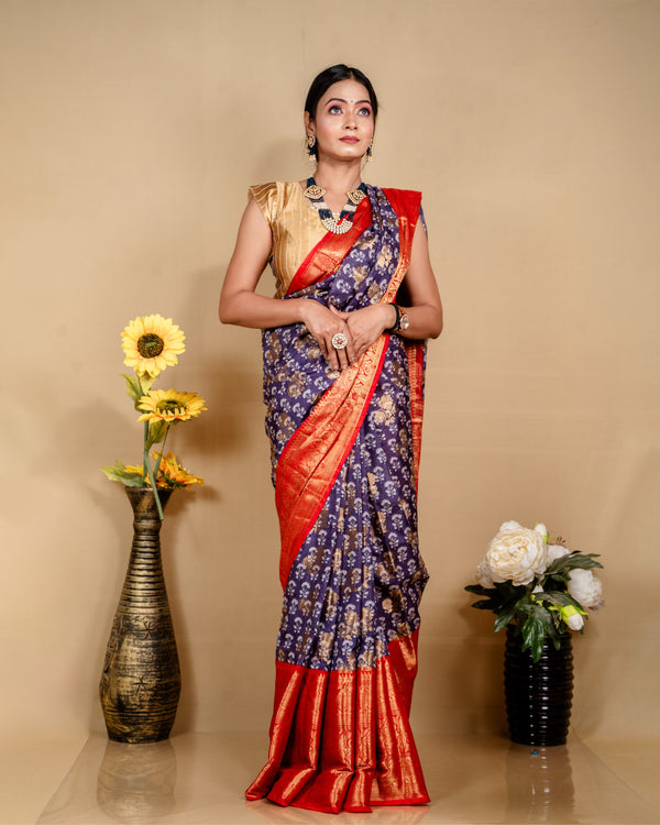Banarasi Digital Printed Silk Saree