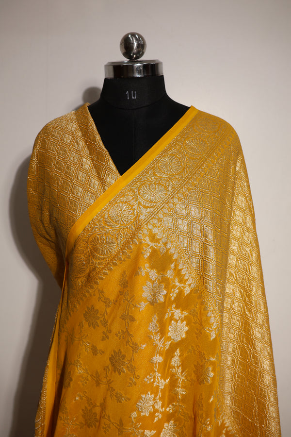 Banarasi Khaddi Chiffon Georgette Saree