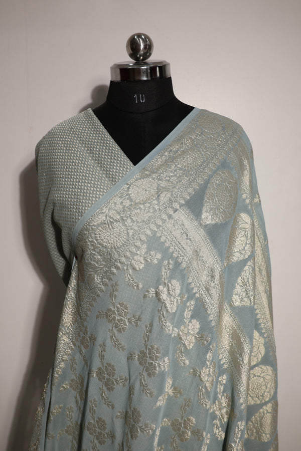 Banarasi Khaddi Chiffon Georgette Saree