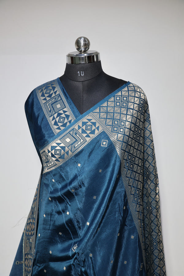 Banarasi 50% Pure Viscose Russian Silk Saree